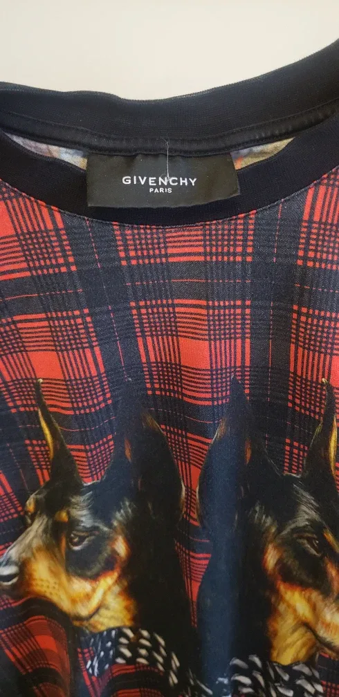 Givenchy Double Doberman Plaid Tartan T-Shirt image indicator(5)