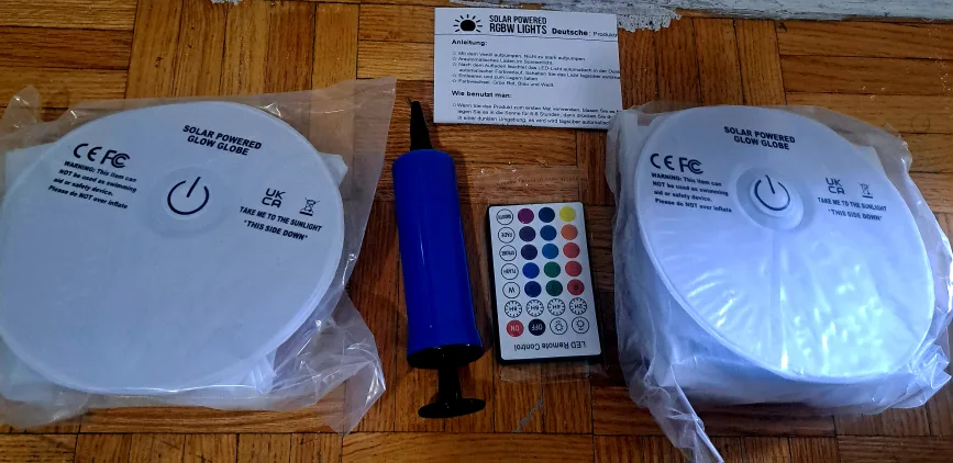 New Solar Powered RGBW Globe Lights - 2 Pack image indicator(2)