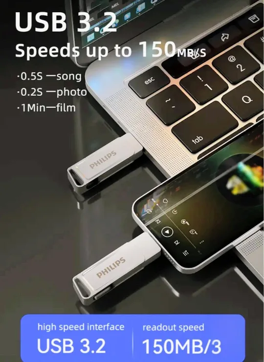 New Philips USB 3.2 Super Speed 128GB image indicator(3)