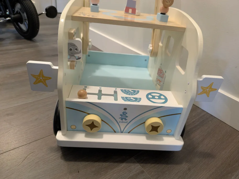 ROBOTIME Wooden Baby Walker - Vacation Bus image indicator(5)