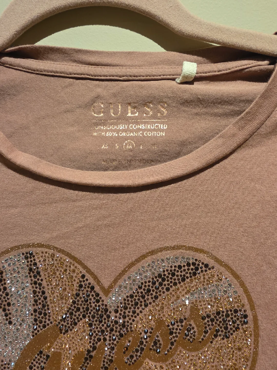 Guess Pink Heart Graphic Tee - Size S image indicator(2)