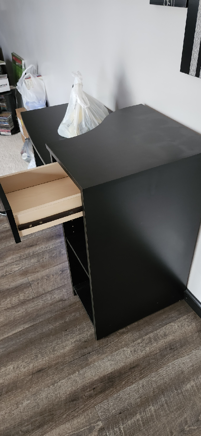 Black Desk with Shelves - photo 3