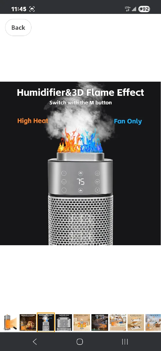 Space Heater JS-2 with Humidifier 2in1 Remote,NEW image indicator(7)