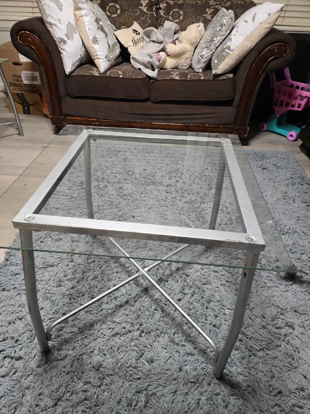 Square Glass Top Coffee Table image indicator(2)