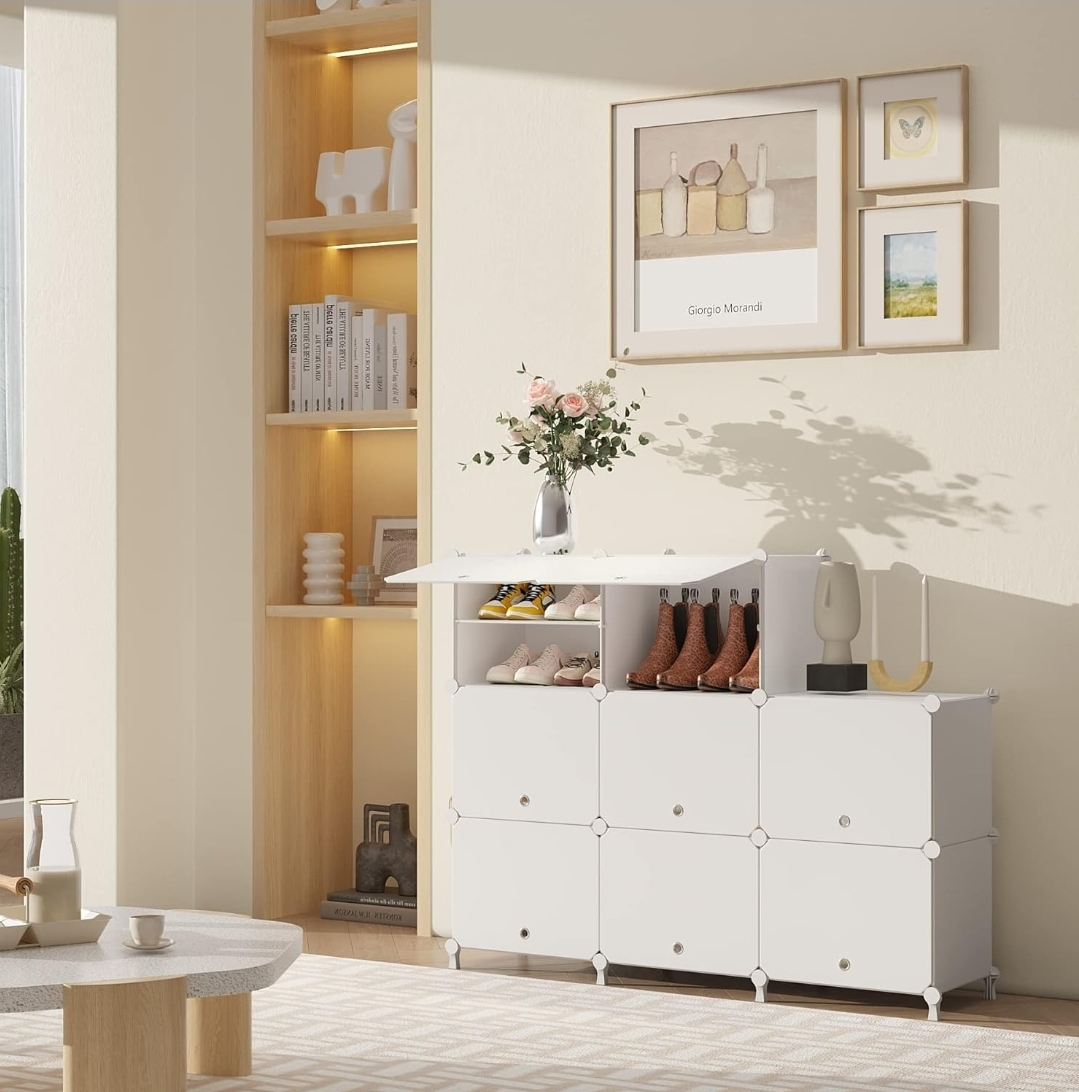 White 32-Pair Shoe Rack Organizer - photo 2