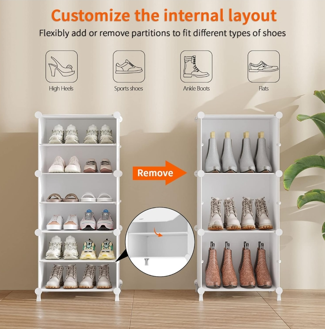 White 32-Pair Shoe Rack Organizer - photo 3