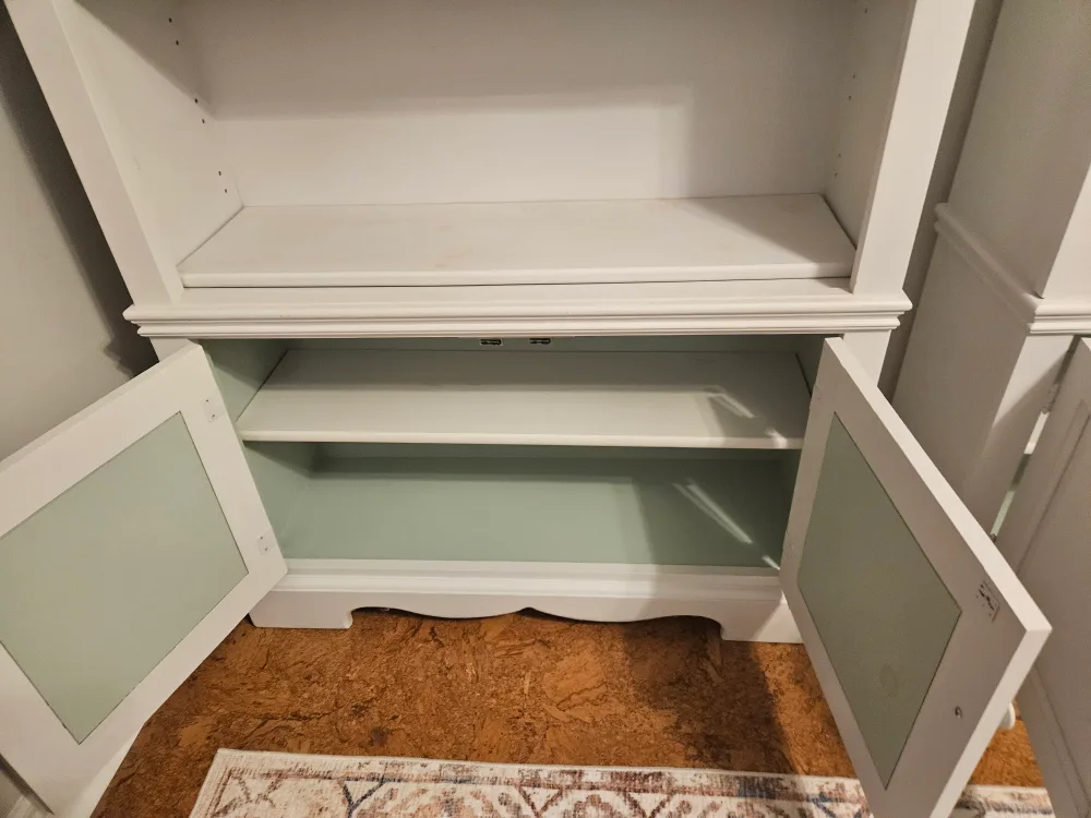 Pair of Solid Wood Bookcases (2) with Bottom Cabinet image indicator(3)