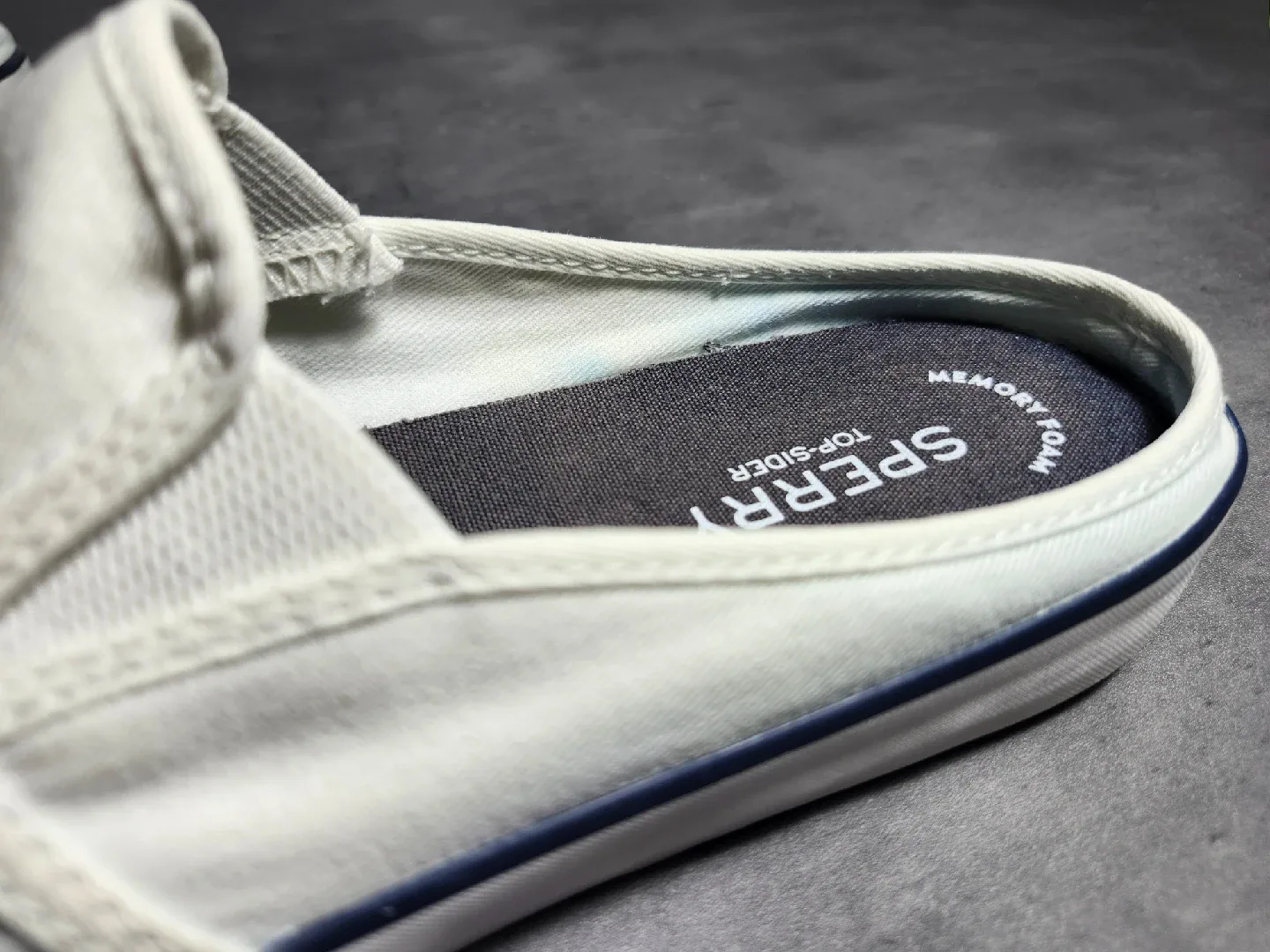 Sperry Top-Sider White Canvas Mules (Pls read description) image indicator(7)