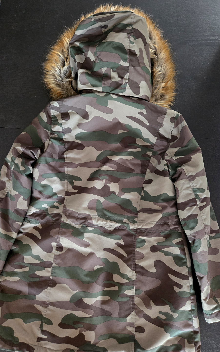 Camouflage Parka with Faux Fur Hood - photo 3