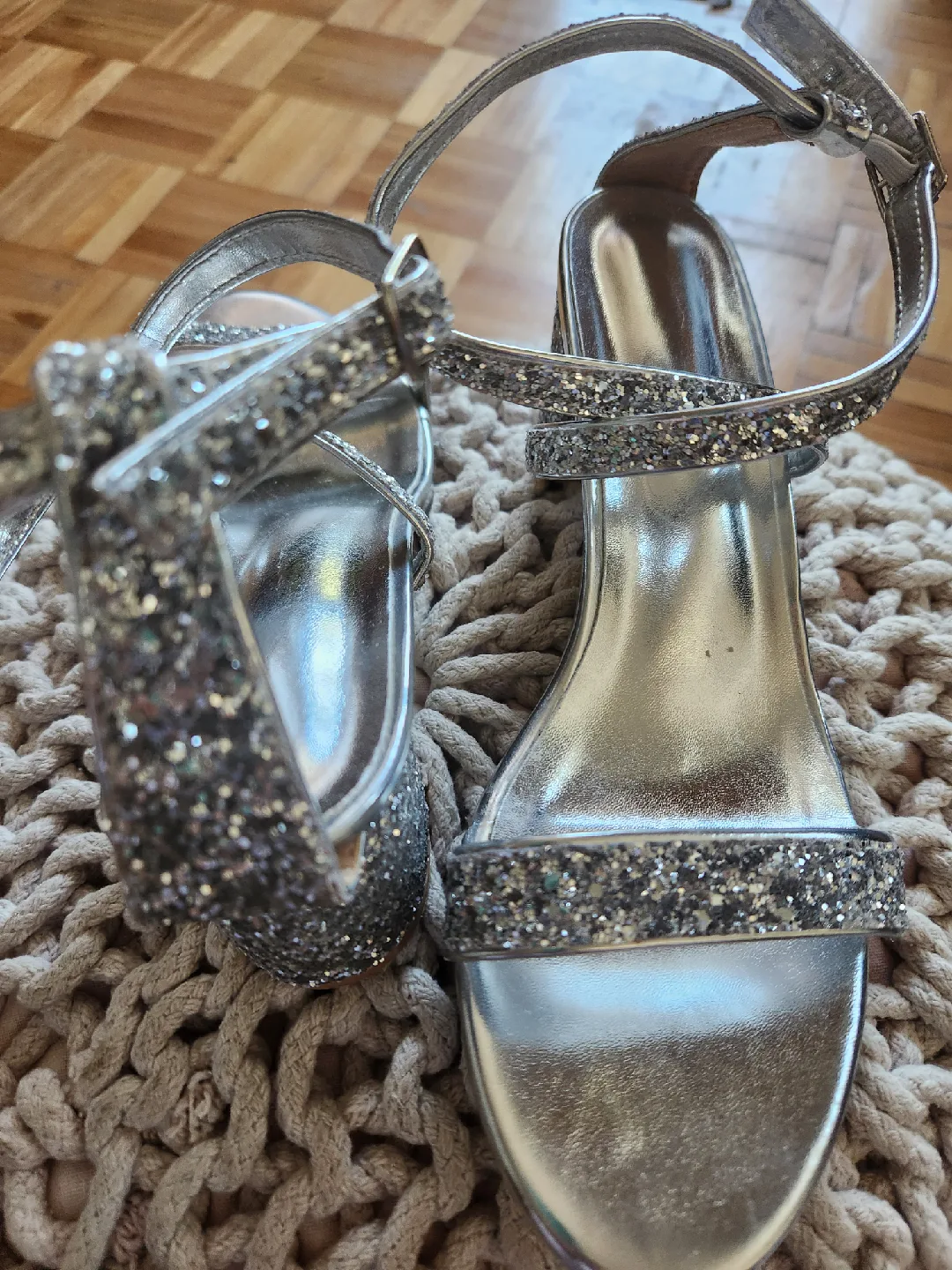 Silver Glitter Heels - Size 11 - 41 image indicator(2)