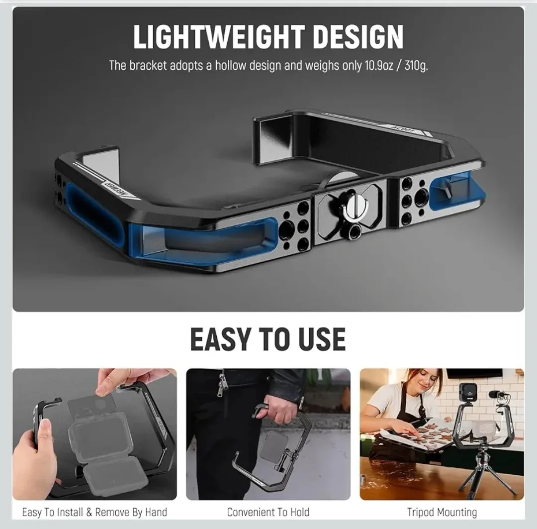 NEEWER Underwater Dive Rig for Action Camera AC001 Black image indicator(3)