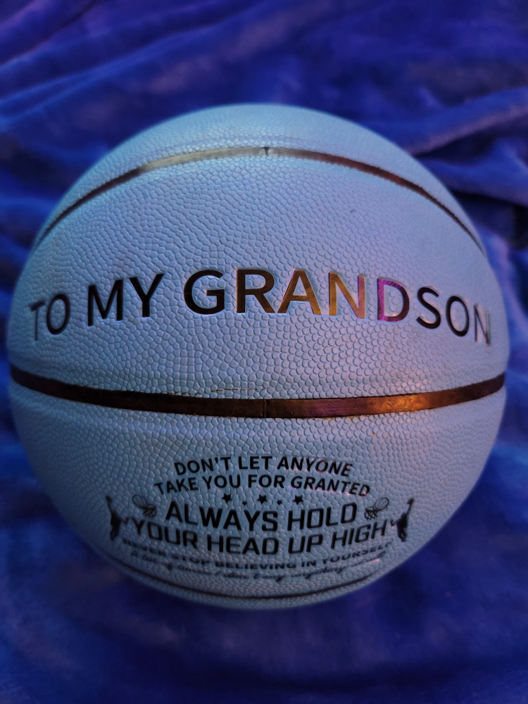 Light Blue Basketball - To My Grandson