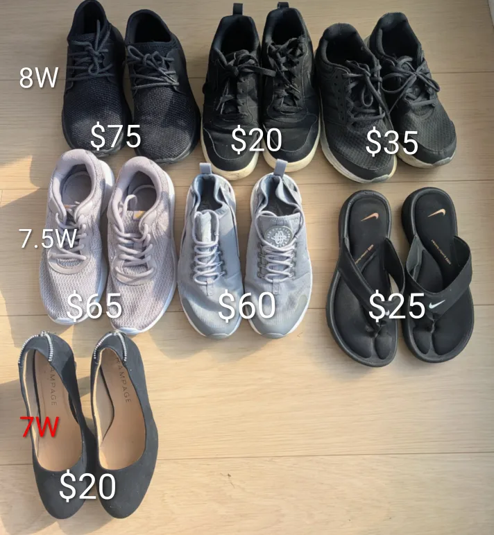 Assorted shoes Womens Size 7-8 thumbnail