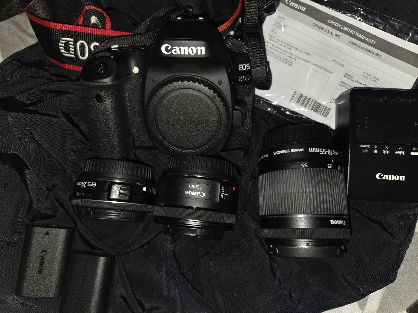 Canon EOS 80D Camera with Lenses