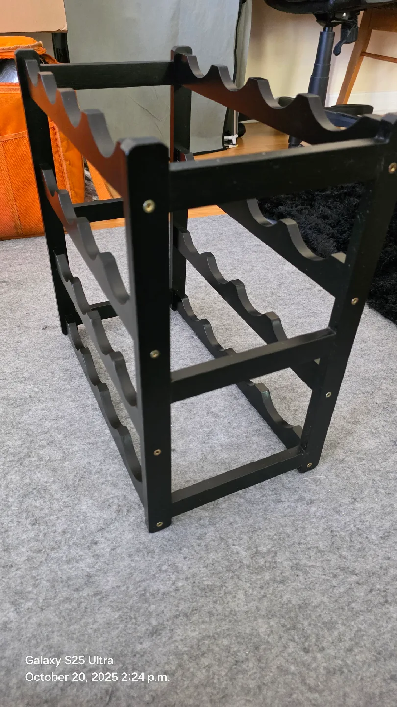 Homevany Black 4-Tier Wine Rack -  New! image indicator(4)