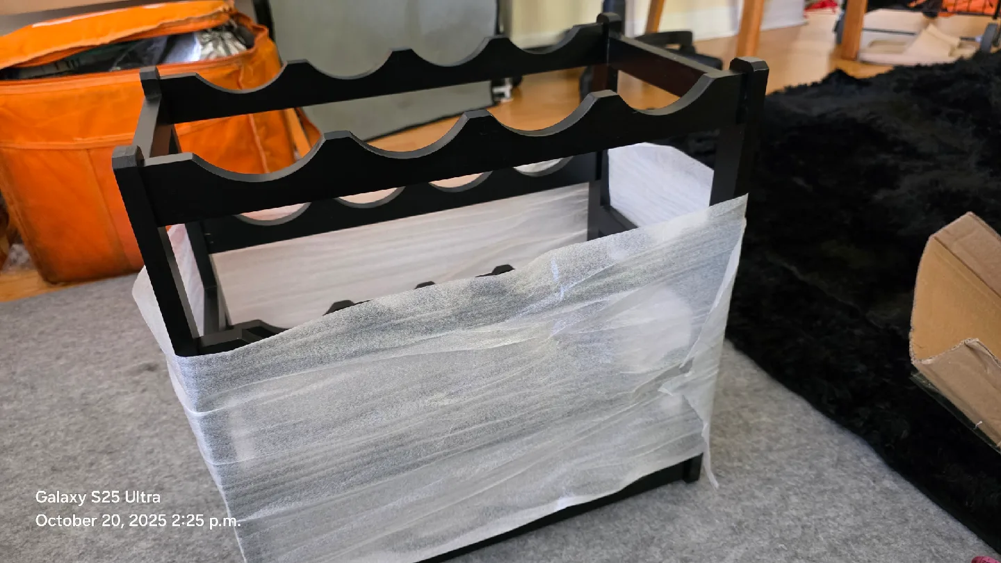 Homevany Black 4-Tier Wine Rack -  New! image indicator(5)