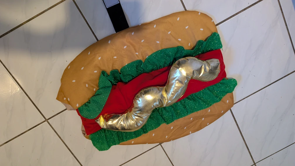 Hamburger Hotdog Dog Costume - Size XL