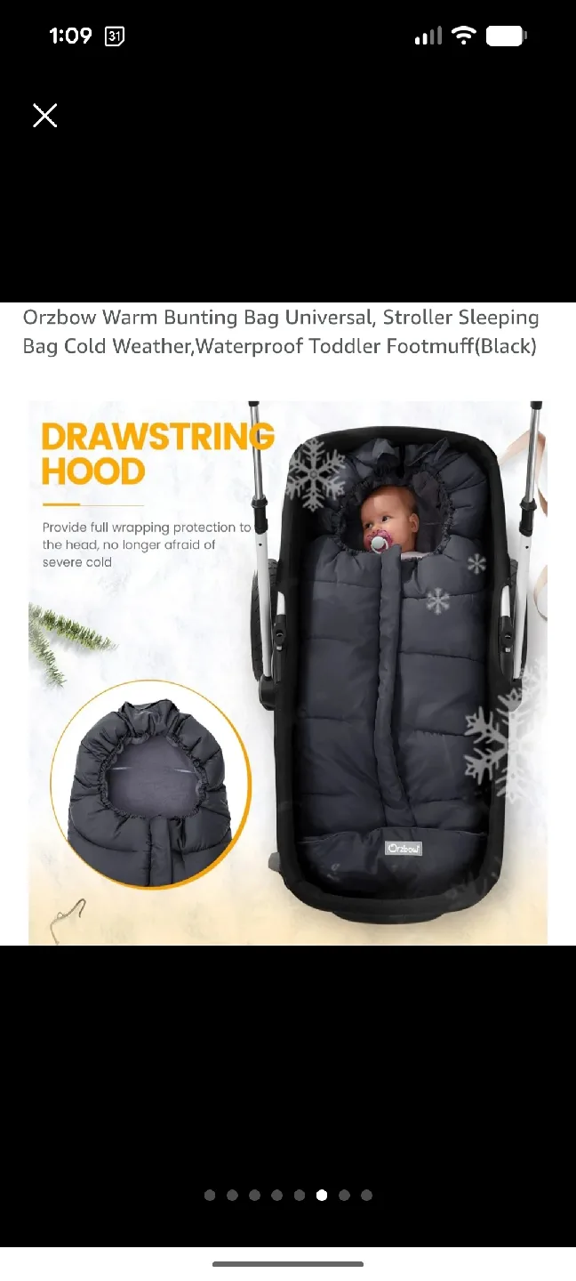 Orzbow Warm Bunting Bag - Stroller Sleeping Bag image indicator(6)