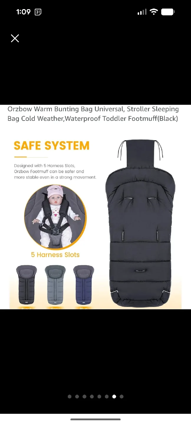 Orzbow Warm Bunting Bag - Stroller Sleeping Bag image indicator(7)