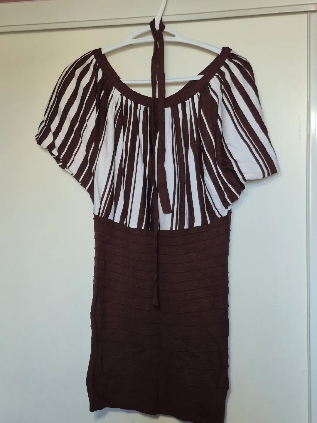 Striped Dress - Brown, Black, Blue image indicator(3)