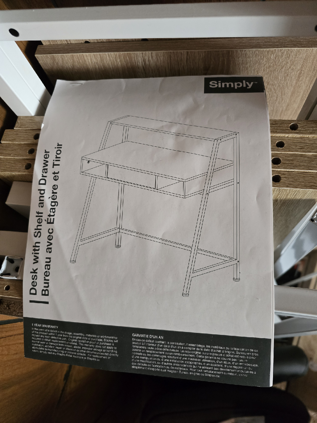 Simply Desk with Shelf and Drawer