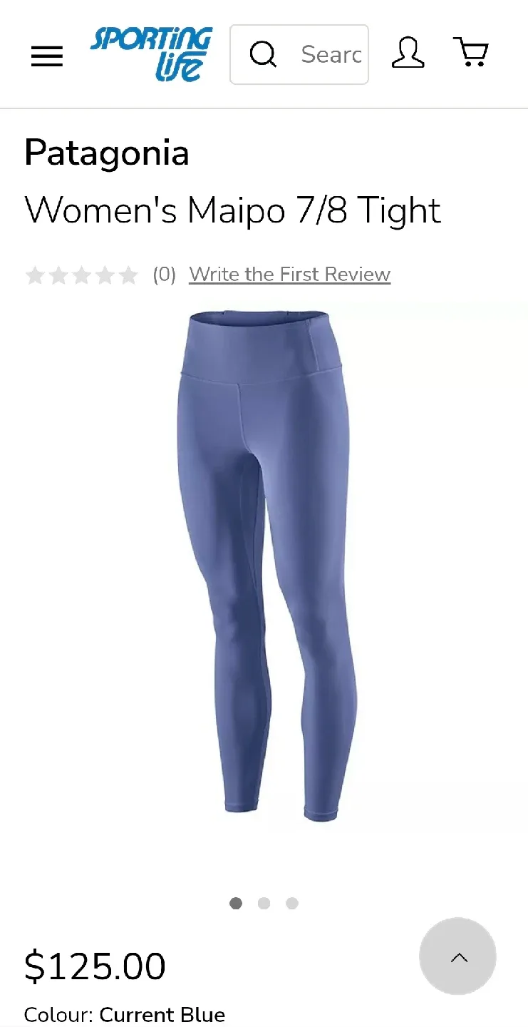 NEW Patagonia Women's Maipo 7/8 Tights - Blue, M