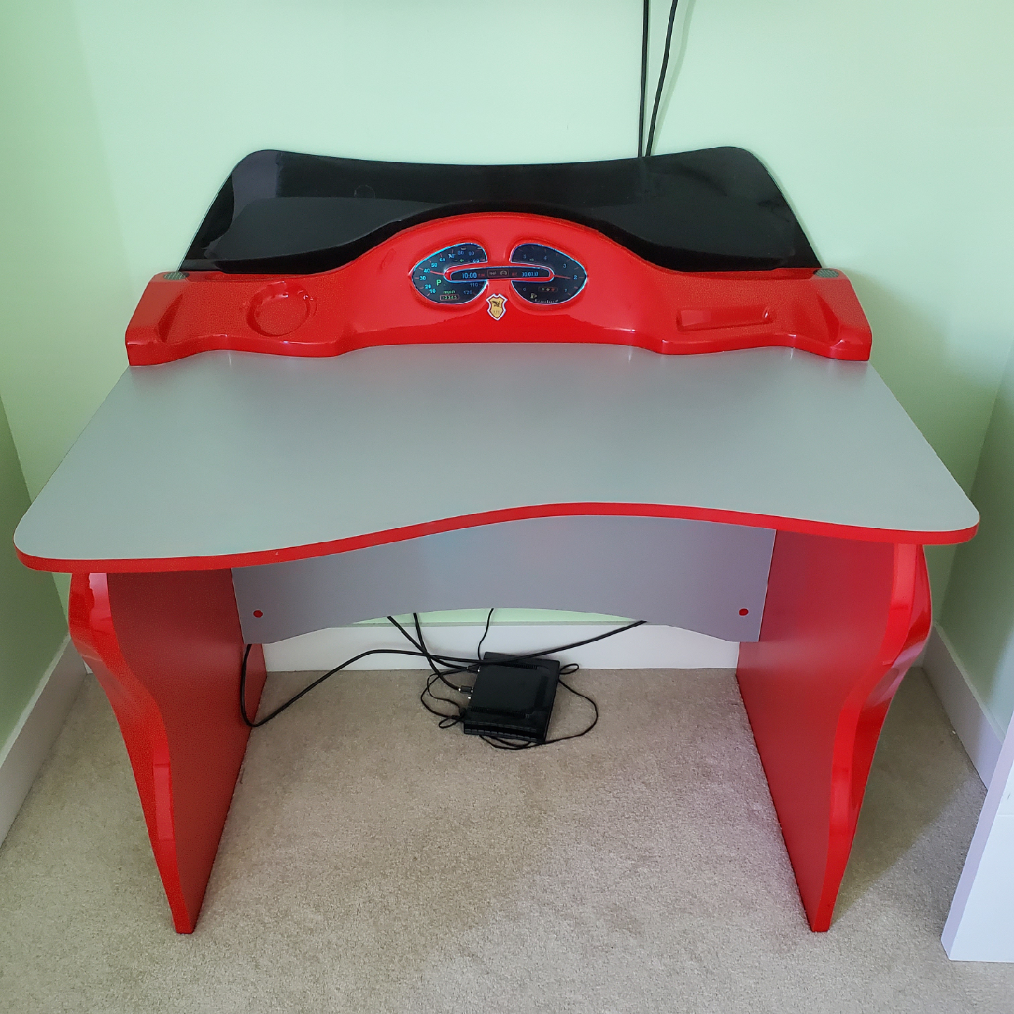 Red Car Bed & Matching Desk