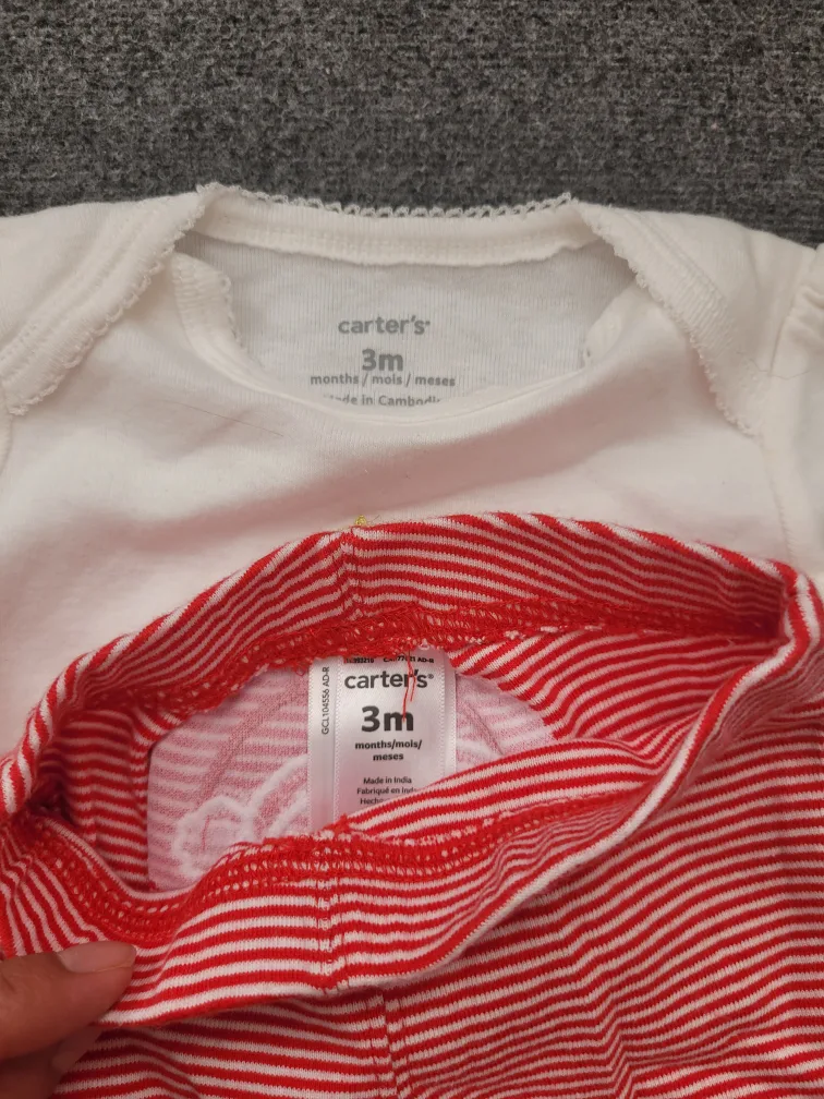 Carter's 3M Christmas Outfit - Bodysuit, Skirt, Leggings image indicator(8)