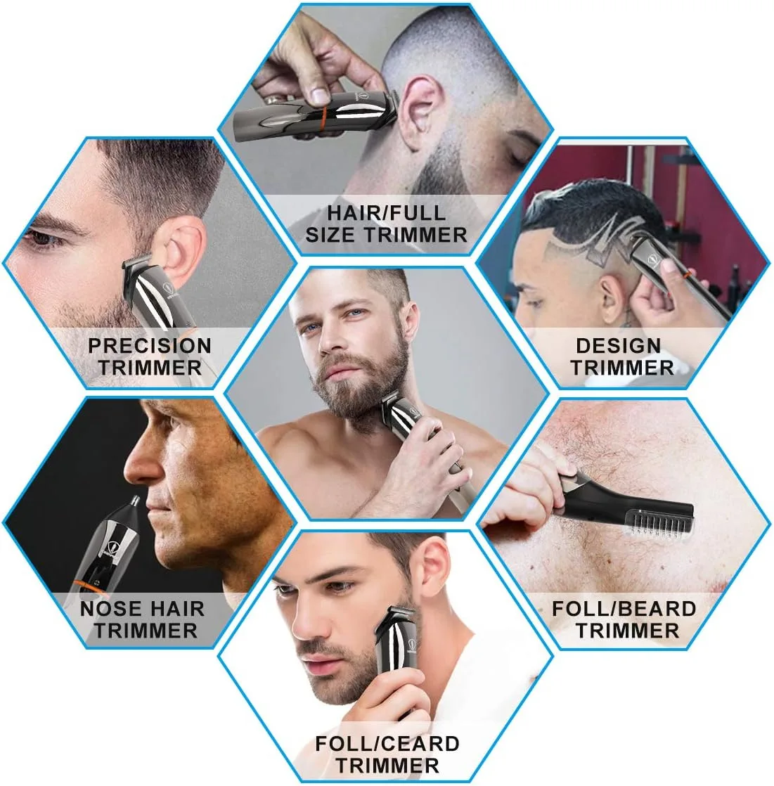 Ceenwes Beard Trimmer for Men 6 In 1 Hair Clippers Cordless image indicator(2)