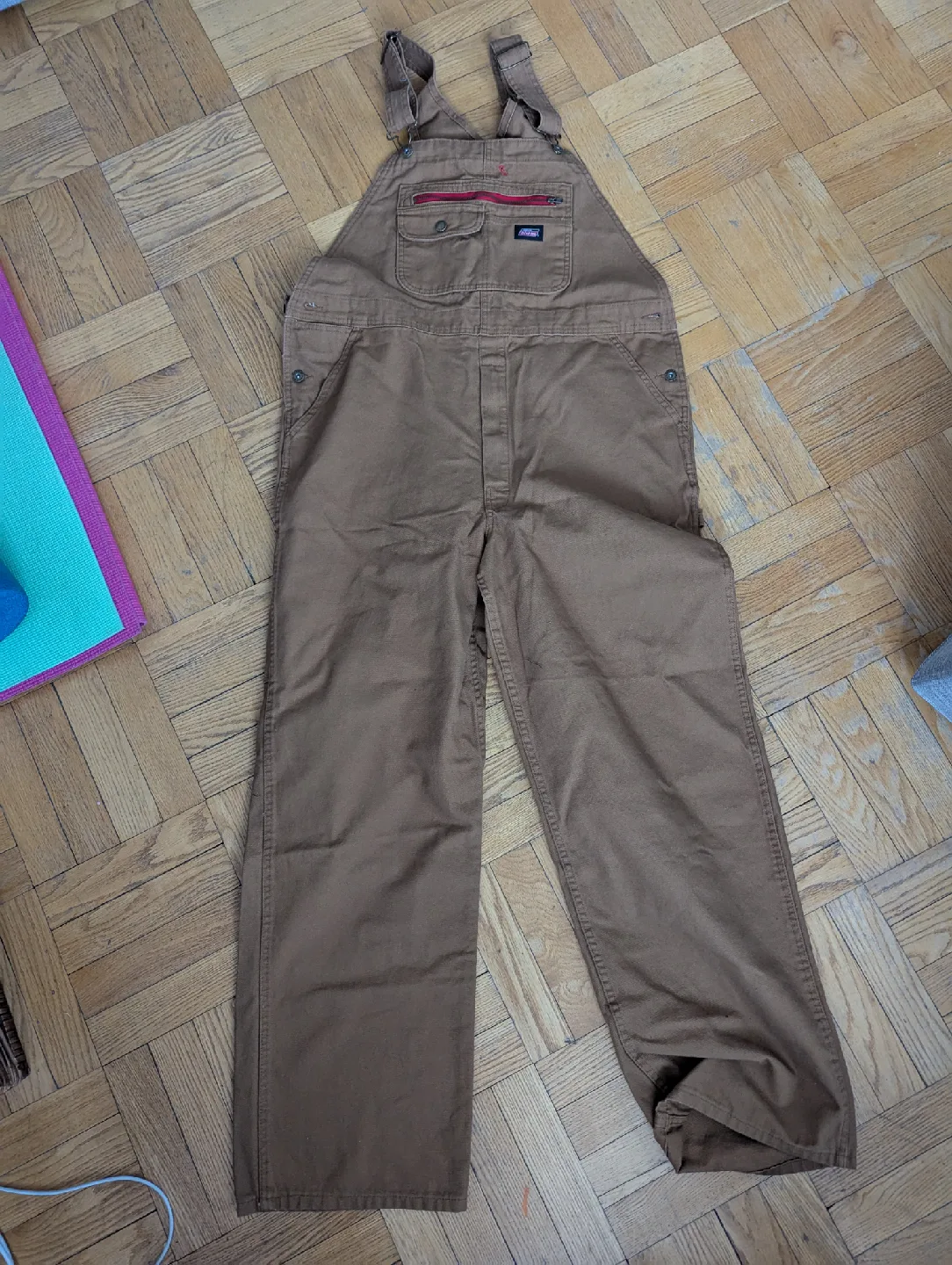 Dickies Brown Overalls - Size Large thumbnail