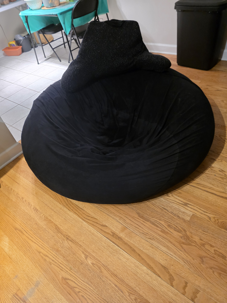 Black Bean Bag Chair - photo 2