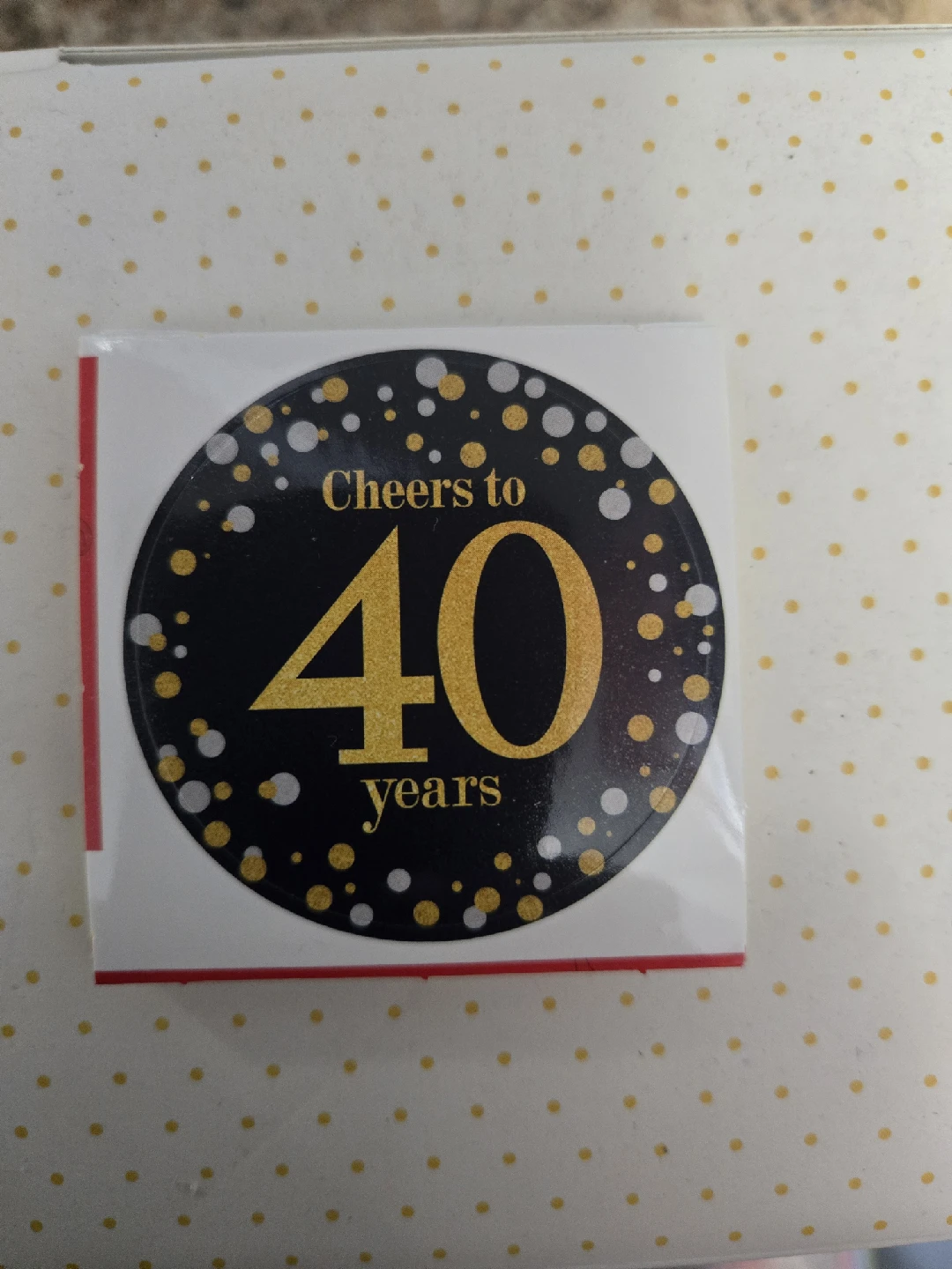 Cheers to 40 Years Sticker