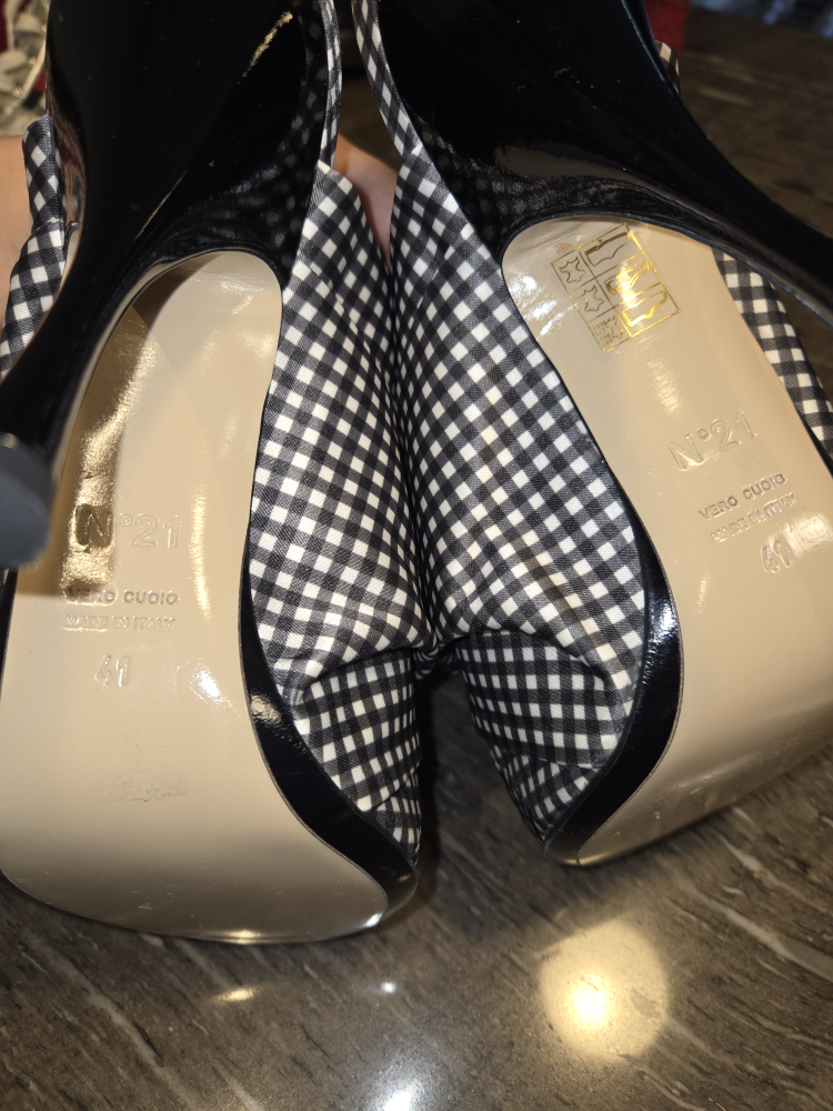 N°21 Black & White Gingham Heels - Size 41 - photo 5
