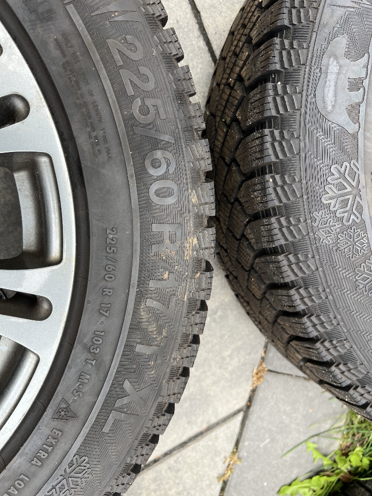 BMW 225/60R17 Winter Tires on Rims - Set of 4 - photo 2