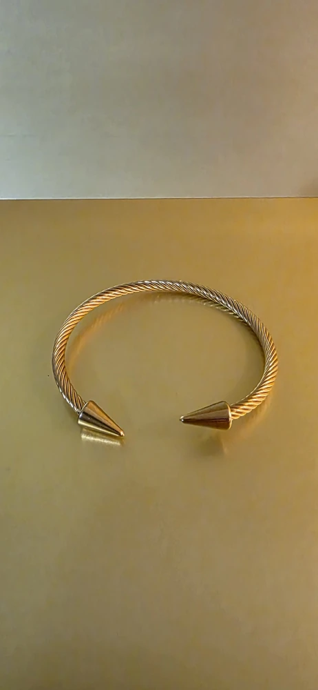 Gold Tone Spike Bangle Bracelet - photo 5