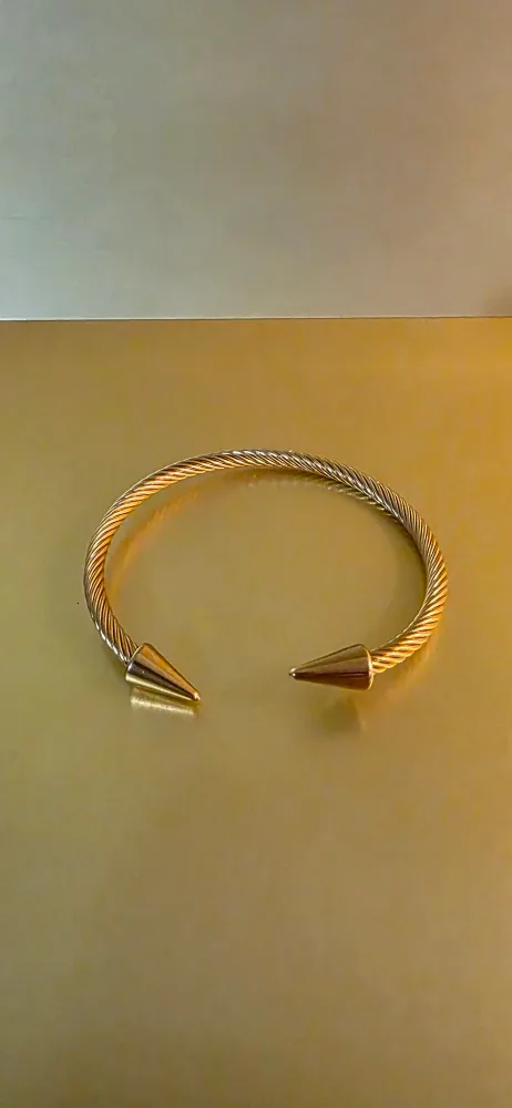 Gold Tone Spike Bangle Bracelet image indicator(5)