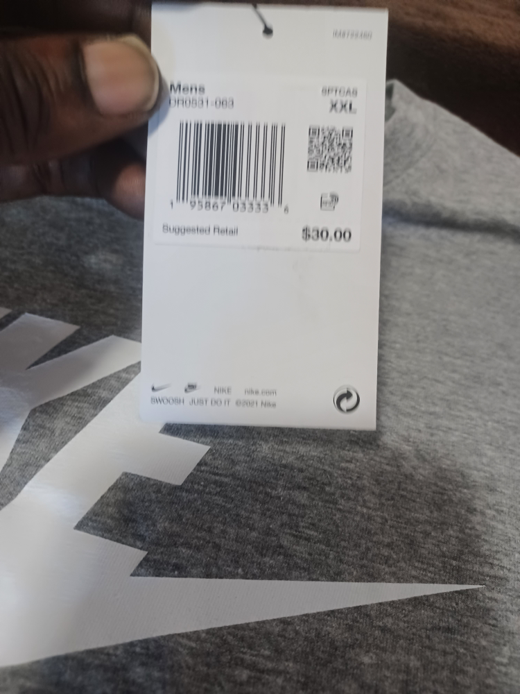 nike grey long sleeve  shirt size XXL - photo 3
