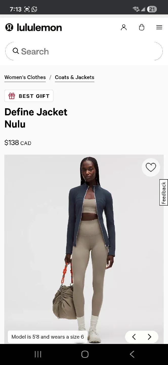 Lululemon Define Jacket Nulu, Size 4 image indicator(2)