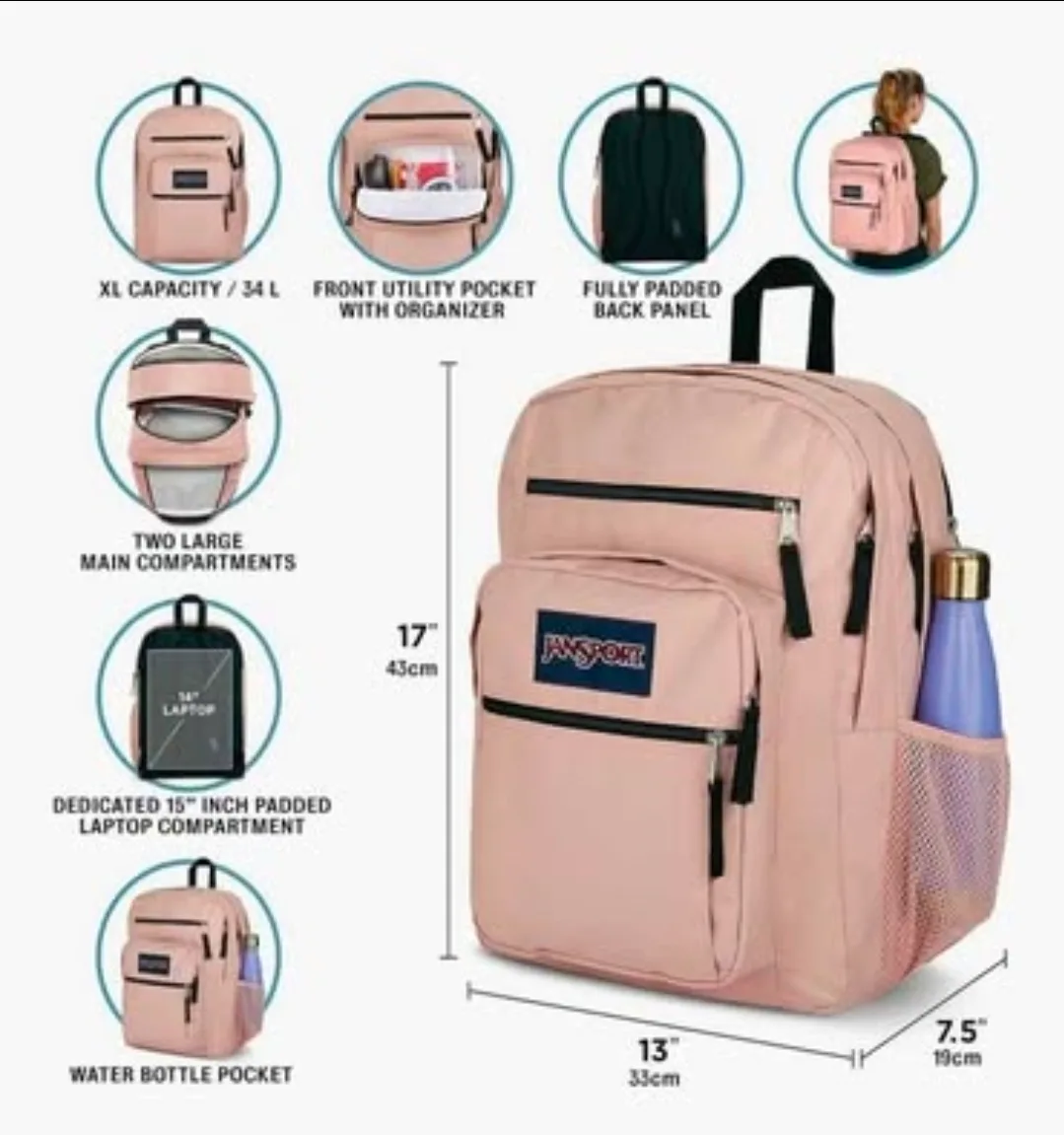 JanSport Big Student Backpack - Salmon image indicator(5)
