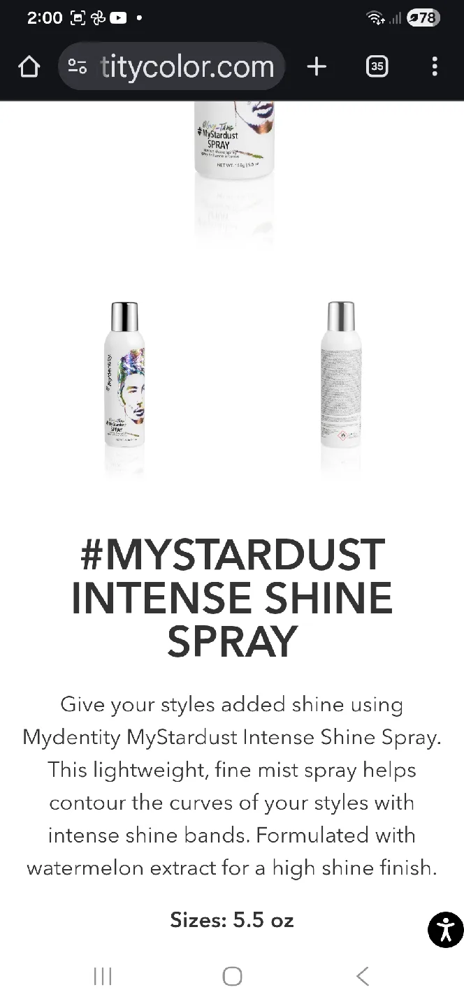 NEW: MyDentity #MyStardust Spray 5.5 oz image indicator(4)