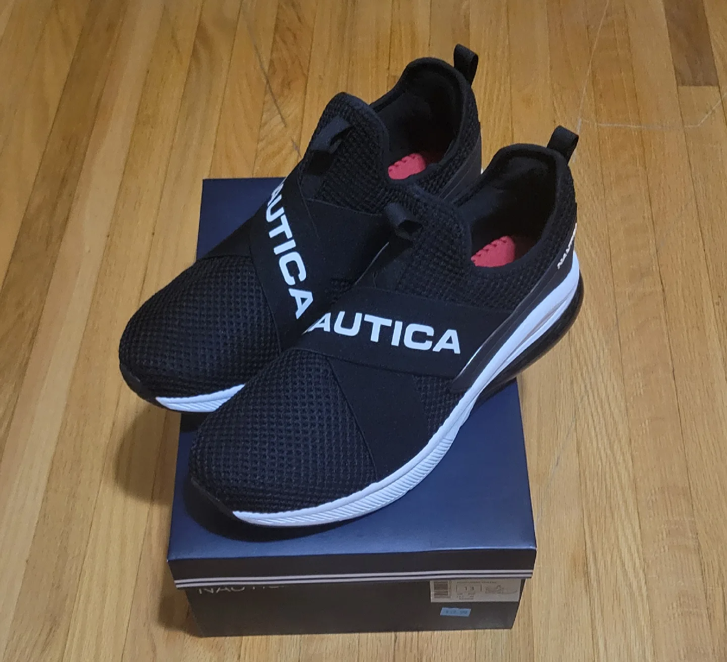 Nautica Black Slip-On Sneakers, Size 13 image indicator(2)
