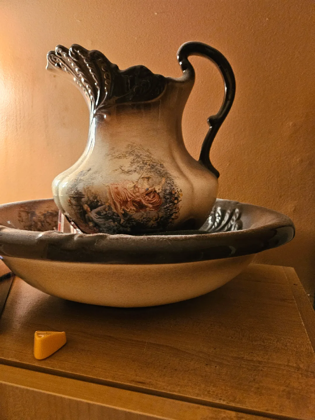 Antique Wash Basin and Pitcher Set