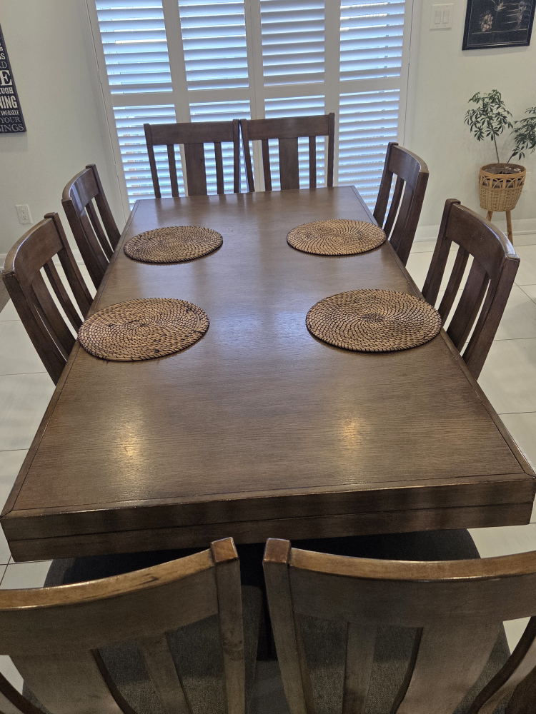 Dining Table with 6 Chairs - Wood