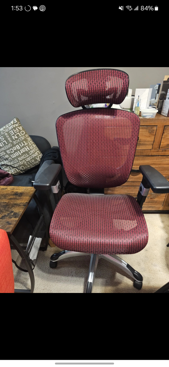 Ergonomic Office Chair - Red Mesh - photo 2