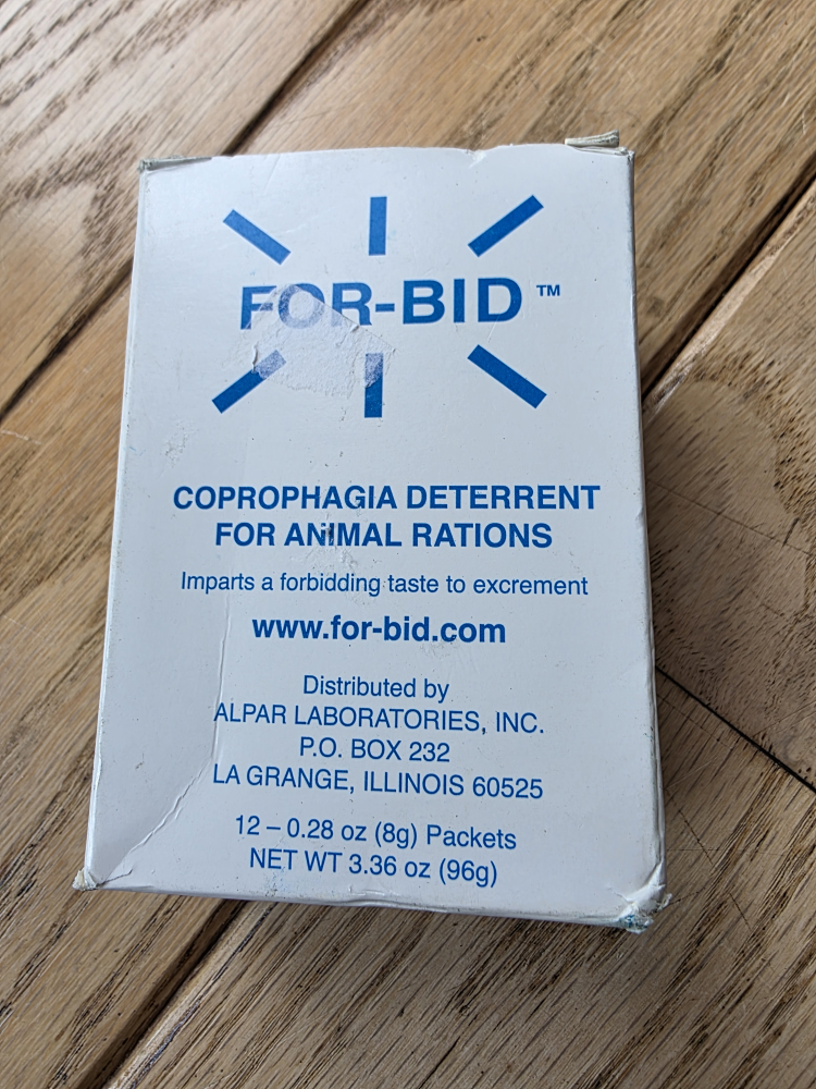 FOR-BID Coprophagia Deterrent for Animal Rations