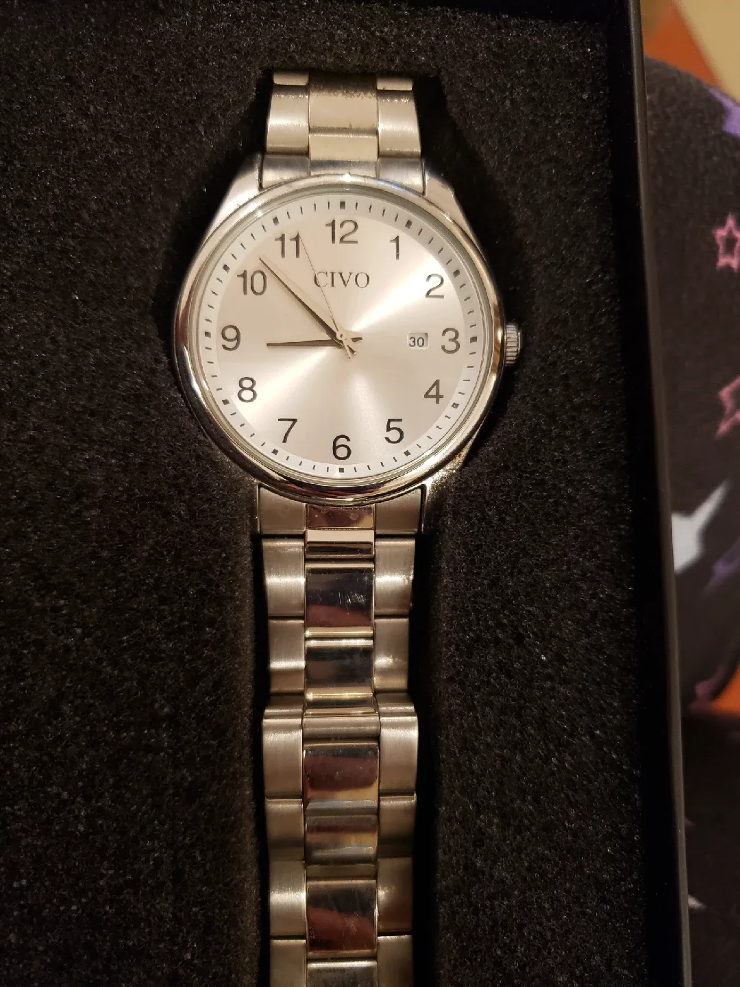 CIVO Stainless Steel Quartz Watch, New in Box image indicator(3)