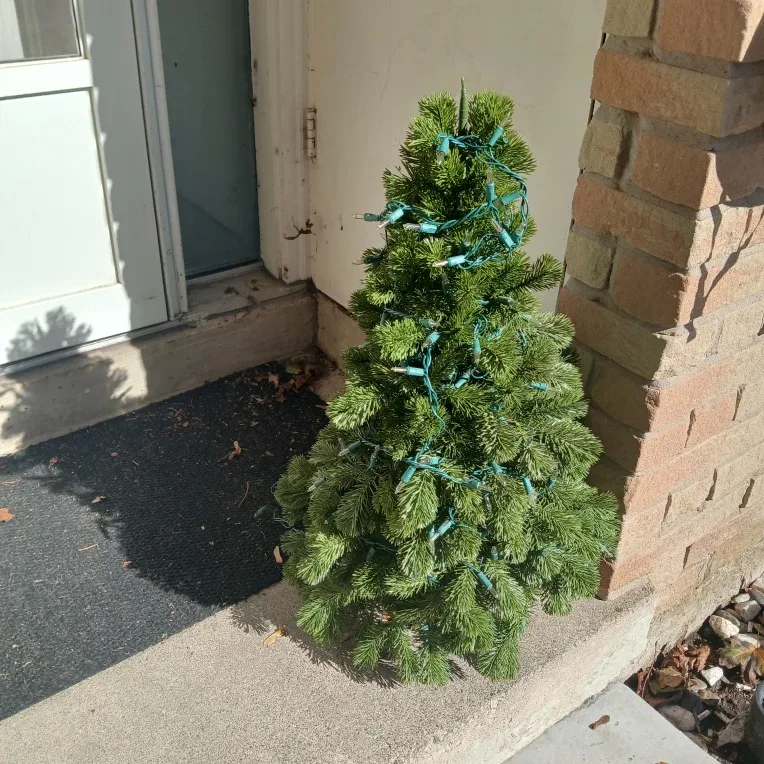 Small Artificial Christmas Tree with Lights
