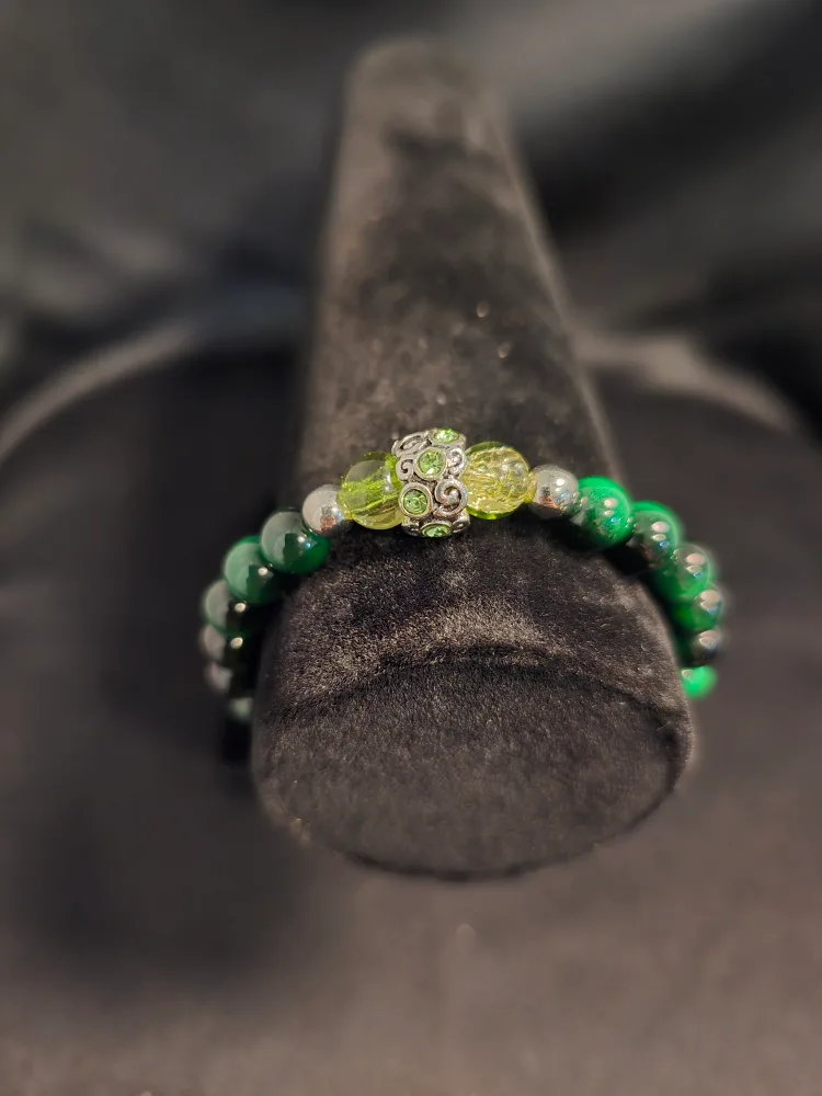 Beaded Bracelet Set - Purple, Green, Orange image indicator(2)