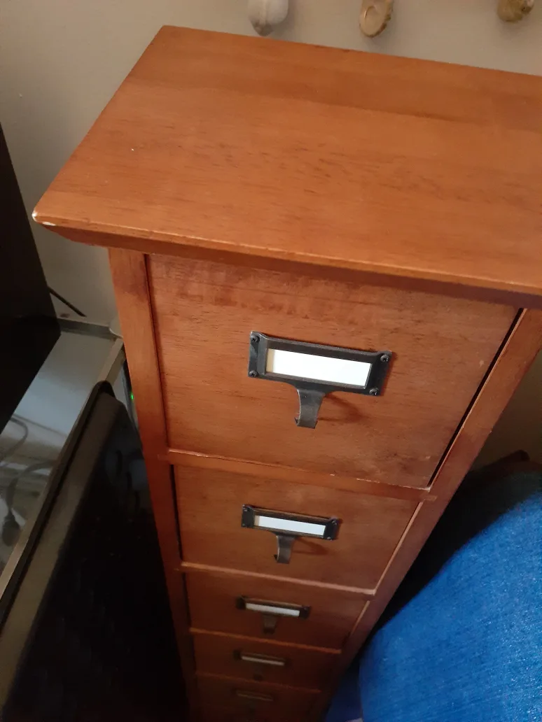 Wooden Filing Cabinet for CDs. 39 x 9