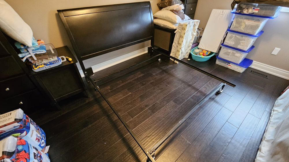 Queen Size Bed Frame, Mattress, & Boxspring - photo 4